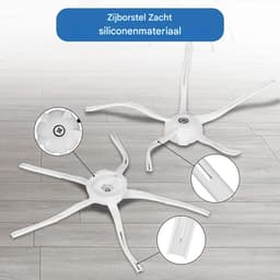 Veegmachine accessoires - Roborock veegrobot S7 MaxV Ultra / S7 MaxV / S7 Plus / S7 Max / S7 / S7 Pro Ultra Robotstofzuiger accessoires - 4 moppen + 2 hoofdborstels + 4 zijborstels + 4 filters + 2 schoonmaakborstels — thumbnail 5