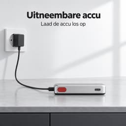 TONI HOMI® V8 Steelstofzuiger Draadloos – 550W – Kruimelzuiger – 3 Opzetstukken – Zonder Zak – Uitneembare Accu – Ledverlichting — thumbnail 4