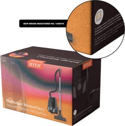 RYER MotionFlex Stofzuiger met Zak – 800W – 3L Stofzak – Regelbare Zuigkracht – Parket- & Tapijtborstel – Telescopische Buis – Zwart — thumbnail 2