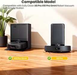 20 stuks stofzakken geschikt voor Eufy X10 Pro Omni & X8 Pro robotstofzuiger zelfleegende station - 4-laags filtratiesysteem - vervangingszakken met grote capaciteit — thumbnail 5