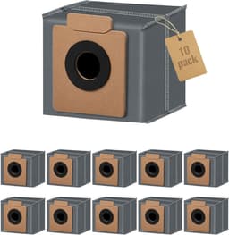 Vervangende stofzakken geschikt voor Eufy Clean X8 Pro & X10 Pro Omni robotstofzuiger zelfleegende station - 10 stuks vervangende robotstofzuigerzakken met grote capaciteit - accessoires — thumbnail 1