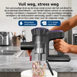 Draadloze Steelstofzuiger 45 kPa - 550W - Tot 50 Min Gebruikstijd - Anti-Klitborstel - Afneembare Accu - LED-Display - Voor Dierenhaar Tapijt en Harde Vloeren - ME03 — thumbnail 2