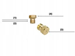 Gasaanmonding M6 x 0,75 - Gatdiameter 0,52 mm — thumbnail 2