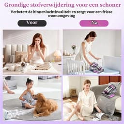 Mijtzuiger voor matrassen - 18 kPa sterke zuigkracht - krachtige motor - verwijdert stof en vuil - m-winkel — thumbnail 5