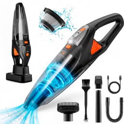 Kruimeldief Snoerloos 20.000 Pa – 30 min – HEPA – Autostofzuiger Oplaadbaar – Handstofzuiger – Kruimelzuiger – Draadloze Stofzuiger – Woodoro — thumbnail 1