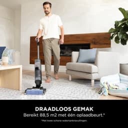 Draadloze Vloerreiniger – Vloerreiniger Zonder Snoer – Nat Droog Reiniger – Vloerzuiger – Dweilstofzuiger – Antimicrobiële Borstelrol – Geur-Neutraliserende Reinigingsoplossing — thumbnail 2