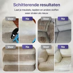 Tapijtreiniger – Vlekkenreiniger – Zetelreiniger – Bankreiniger – Autoreiniger – Verwarmingsfunctie tot 60°C – Dubbel Tanksysteem voor Hygiënisch Reiniging — thumbnail 3