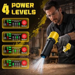 Battery Blower and Handheld Vacuum Cleaner 2-in-1 Compatible with Dewalt 20 V Battery (without Battery), Brushless - ShopVlot — thumbnail 2