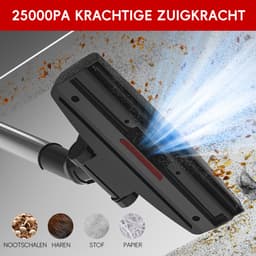 Authmic Stofzuiger met Snoer – Krachtige Zuigkracht, Lichtgewicht Design, Meerdere Opzetstukken, Geschikt voor Alle Vloertypen - Zwart — thumbnail 3
