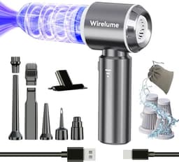 Draadloze Handstofzuiger - Autostofzuiger - 22000 Pa Zuigkracht - Cyclonische Zuiging - Blaasfunctie - Borstelloze Motor - Oplaadbaar - Compact en Lichtgewicht — thumbnail 1