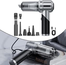 4-in-1 opvouwbare handstofzuiger - 15000Pa krachtige zuigkracht - draadloos - voor auto, thuis en huisdieren - wasbare HEPA-stofzuiger - voor thuis- en autogebruikers - zwart - 1 stuk — thumbnail 5