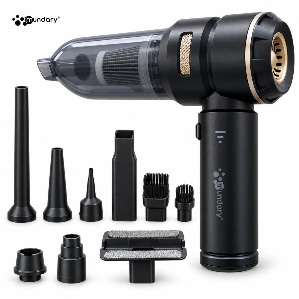 Mundary Vacuumcleaner – Draadloze Autostofzuiger – 27.000 Pa Zuigkracht – Blaas- en Zuigfunctie – Oplaadbaar via USB-C — afbeelding 1