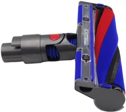 Softwalzen-vloerzuigmond compatibel met V7, V8, V10, V11, V15, V15S 970443-01, reserveborstel voor harde vloeren, parket Quick Release, elektrische borstel, rood-blauw, Ø 23 cm, Soft — thumbnail 5