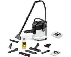 Kärcher Tapijtreiniger SE 4 Plus SET - Incl. extra Vliesfilterzakken 4st. - 4 / 4 liter - 3-in-1 Sproei-extractie - Tapijt- en bekledingsreiniger RM 519, 1L
