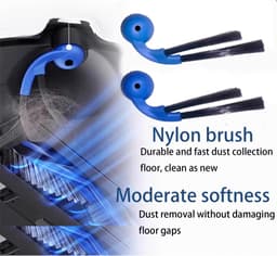 10-delige Accessoires gescht voor Ecovacs X11/X11 PRO/T80S - stofzuiger - met Hoofdborstel, Dweilrollen, Stofzakken, HEPA-filters en Zijborstels voor Optimale Reiniging — thumbnail 5