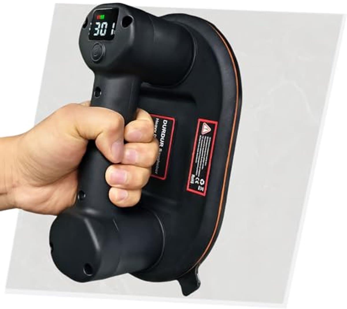 300 kg elektrische accu-vacuümzuiglift voor tegels en glas - 9,4 inch zuignap met auto-nazuigfunctie — afbeelding 1