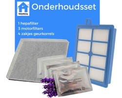 Kleanburg® Filter & Geurset geschikt voor Philips Performer Silent – HEPA H12 Filter, 3 Motorfilters & 4 Zakjes Lavendel Geurkorrels