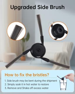 Accessoireset, vervanging gescht voor Dreame X50 Ultra Complete/L50 Pro Ultra/L40s Pro Ulta/X50 Master robotstofzuiger, reserveonderdelen voor Mova V50 Ultra met 2 dubbele hoofdborstels, 4 filters, 6 — thumbnail 4