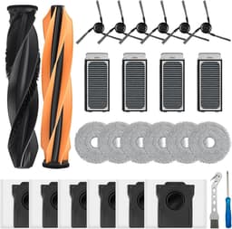 26 stuks accessoires gescht voor Dreame X50 Ultra Complete / L50 Pro Ultra robotstofzuiger, reserveonderdelen, accessoireset, hoofdborstel, stofzak, zijborstels, wisserdoeken, HEPA-filter, X50 — thumbnail 1