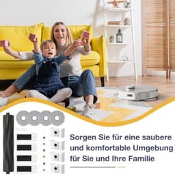 20 stuks accessoires voor Ecovacs Deebot T20 Omni / T20e Omni / T20 Max / T20 Pro robotstofzuiger, 1 hoofdborstels, 4 reinigingsdoeken, 4 Hepa-filters, 4 stofzakken, 6 zijborstels, accessoireset voor — thumbnail 4