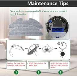 Dweilpad - geschikt voor Eufy Robovac G10 G30 Hybrid - Reserveonderdelen - vervangingskoppen - machinewasbaar - herbruikbare - Grijs - 6 stuks — thumbnail 5