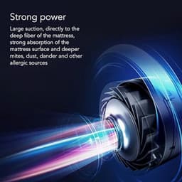Krachtige handstofzuiger voor allergieën en mijten - 8000 Pa zuigkracht - 1200 mAh batterij - 180 ml reservoir inhoud - ideaal voor bedden — thumbnail 5