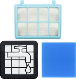 Filter set - geschikt voor Philips PowerPro Compact and Power Pro Active en City - Vervangt Stofzuigerfilter FC9331/09 - FC9332/09 - FC8010 - FC8010/02 FC8010/01 HEPA - Stofzuiger onderdelen - Motorfilter & uitblaasfilter - VOORDEELVERPAKKING — thumbnail 1