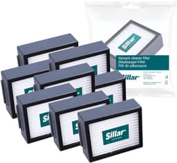 Sillar, set 8 stofzuigerfilters, HEPA filters, anti-allergeen, geschikt voor schoonmaakrobot iRobot Roomba serie E I J, E4, E5, E6, E7, Combo I5/I8/J5 PLUS, I3, I3+, I4, I4+, I5, I5+, vervanging, 5x6.5x2 cm — thumbnail 1