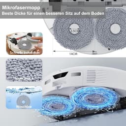 Accessoires Geschikt voor Roborock Qrevo Curv/Qrevo Curv S5X/Qrevo Edge/Qrevo Edge, S5A, JKOISL 1x Main rolborstel, 6x stofzak, 4x zijborstels, 2x filter 4x mopdoekjes — thumbnail 2