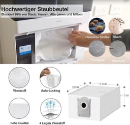 Accessoires Geschikt voor Ecovacs Deebot T50 Omni/T50 Pro Omni/T50 Max Pro, JKOISL 1 x hoofdrolborstel, 6 x stofzak, 4 x zijborstels, 2 x filter 4 x dweildoeken, reserveonderdelen zuigrobot, accessoireset — thumbnail 5