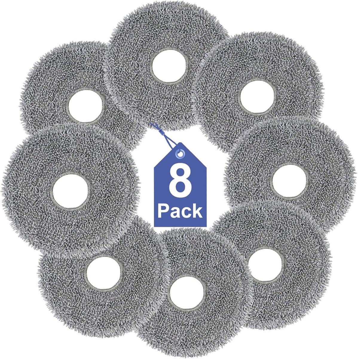 10R schoonmaakdoekjes geschikt voor Roborock QV 35A/QV35S, Qrevo S, Qrevo Pro, Saros 10R/Z70, Qrevo Edge/Curv/Master/Slim, Qrevo S5V robotstofzuiger, verbeterde microvezel, wasbaar en herbruikbaar — afbeelding 1