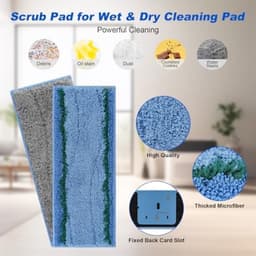 8 stuks wasbare dweildoeken geschikt voor iRobot Braava M6-serie, herbruikbare dweilpads voor i Robot Braava Jet M6134 (M6-Mixed 8 stuks) — thumbnail 3