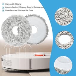 Geschikt voor Toepasselijke vervangende accessoires voor Xiaomi X20+, X10+, voor Dreame L10s Pro Gen 2, L10s Ultra, L10 Ultra, L10 Prime robotstofzuiger, Rolborstels + 6 Doek + 4 Stofzakken + 4 Borstels — thumbnail 3
