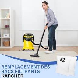 12-pack KFI 487 filterzakken, stofzuigerzakaccessoires, geschikt voor Karcher MV4/WD4/KWD4/KNT4/WD5/MV5/KWD5/WD6/MV6/WD 4.200/WD 5.800/SE 5.100/SE 6.100, 2.863-006.0 — thumbnail 4