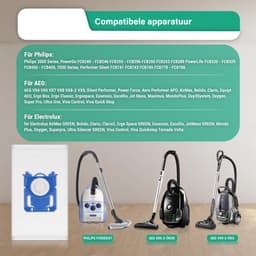 10x Stofzuigerzakken geschikt voor Philips S-Bag FC8021/03 - Stofzuigerzakken - FC8220 FC8202 FC8224 FC8134 HR8331 HR8345 — thumbnail 2