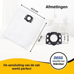 DEGG® – Stofzuigerzakken 10 stuks – Geschikt voor Kärcher WD4, WD5, WD6, MV4, MV5 & MV6 – Sterk, Hygiënisch & Duurzaam — thumbnail 5