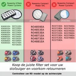 HEPA & Motor filter geschikt voor Rowenta Silence Force Cyclonic X-Treme Power RO7611 RO7623 RO7634 RO76 RO6984EA ZR0060 — thumbnail 3
