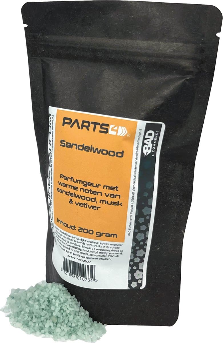 PARTS4® Stofzuiger parfum Sandelwood | 200 gram in hersluitbaar zakje | Verspreidt een aangename geur tijdens het stofzuigen — afbeelding 1