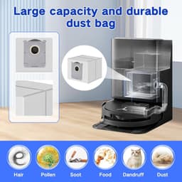 X9 Accessoires gescht voor Ecovacs Deebot X9 Pro Omni/X9 Pro stofzuiger, 1 hoofdborstel, 2 rollen reinigingsdoeken, 4 zijborstels, 4 HEPA-filters, 4 stofzakken, 1 reinigingsgereedschap — thumbnail 2