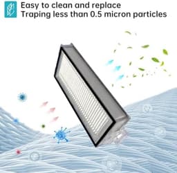 Accessoires reserveonderdelen compatibel met Roborock Q5 Pro Q5 Pro+ Q8 Max Q8 Max+, 2 hoofdborstels, 4 filters, 6 zijborstels, 4 dweildoeken, 6 stofzakken, 1 borstelreinigingsgereedschap — thumbnail 5
