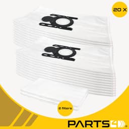 20 Stofzuigerzakken PARTS4® geschikt voor Bosch / Siemens G ALL -incl. 2 filters- | Made in Europe | Passend in o.a. Free'e, Ergomaxx'x, In'genius, Serie 8, Serie 4, SI52, SI69, NR150+ — thumbnail 3