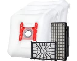 2x Filter en 4x stofzuigerzakken set geschikt voor Bosch Free'e en In'Genius - Vervangt G ALL, BBZ156HF en BBZ02MPF 00579421 00576833 Motor, HEPA filter stofzakken