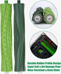 Reserveonderdelen geschikt voor iRobot Roomba E/I-serie, i7 i7+ i3 i3+ i4 i4+ E5 E6, borstelaccessoires geschikt voor iRobot Roomba, 2 sets rubberen borstels,8 hoogwaardige filters, 8 zijborstels — thumbnail 3