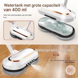 White-label® Elektrische Dweil - Vlekkenreiniger - Vloerreiniger - Tapijtreiniger - Wit — thumbnail 2