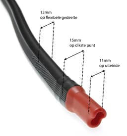 Dparts stofzuiger radiatorborstel - 63cm lang - extra flexibel - zuigmond - kierenzuiger opzetstuk met borstel - voor radiator reinigen schoonmaken — thumbnail 4