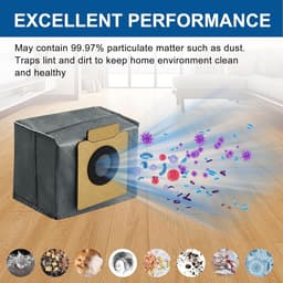 Set van 10 accessoires geschikt voor Eufy robotstofzuigers: stofzuigerzakken compatibel met Eufy X8 Pro en X10 Pro Omni. Stofzakken met 4 lagen en een grote capaciteit voor efficiënte en langdurige schoonmaakprestaties. — thumbnail 2
