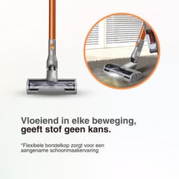 TurboTronic IQ9 Draadloze Steelstofzuiger - Steelstofzuiger zonder zak op accu - Oranje/Zilver — thumbnail 5