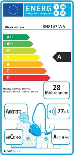 Rowenta Powerline Extreme RH8147 Steelstofzuiger AC Droog Micro Zakloos 0,9 l 750 W Wit, Geel — thumbnail 2
