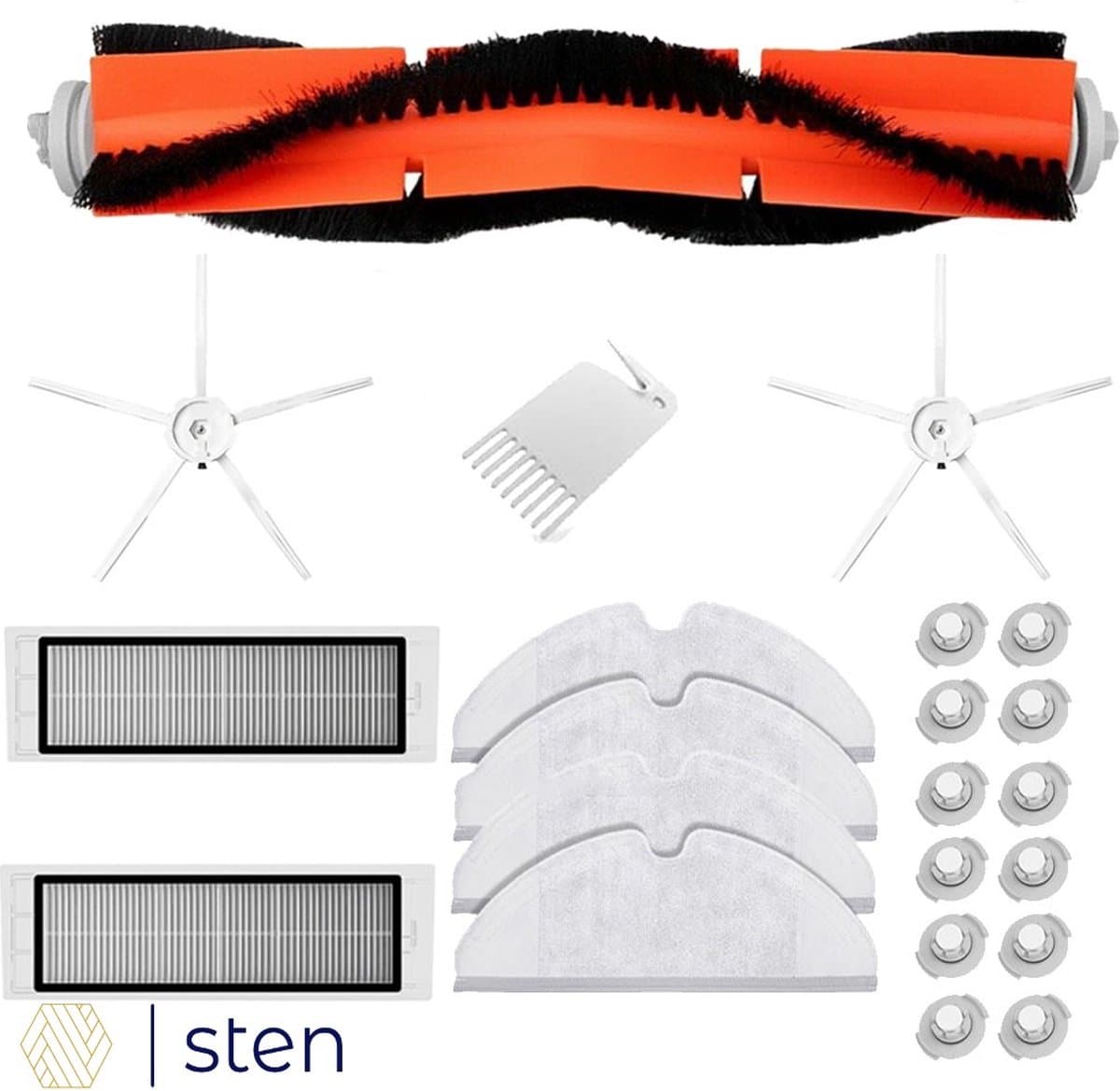 STEN Xiaomi Robotstofzuiger Onderdelen - Voor Xiaomi Roborock S6 - Full Set — afbeelding 1