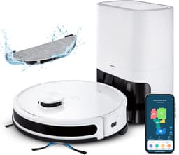MEDION robotstofzuiger met zuigstation en dweilfunctie X20 SW+ (lasernavigatie, krachtige 3000Pa zuigkracht, 2in1 robotstofzuiger, nauwkeurig in kaart brengen, Go & No Go zones, meerdere vloeren) — thumbnail 1